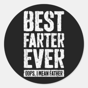 Sticker Rond Chemise pour hommes Père de Oops Signifie Père Bru