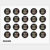 Sticker Rond Chemise Premier Jour D'école Enseigner Les Futurs (Feuille)