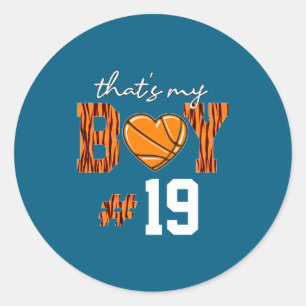 Sticker Rond Chemise Rd basketball c'est mon garçon