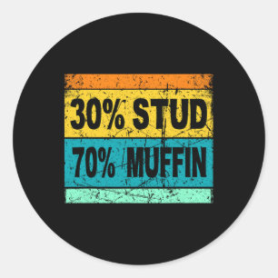 Sticker Rond Chemise Rétro 30 Stud 70 Muffin Stud Muffin Va
