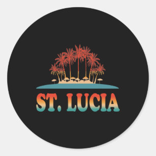 Sticker Rond Chemise Sainte-Lucie Sainte-Lucie Chemise Caraïbes
