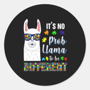 Sticker Rond Chemise T de sensibilisation à l'autisme des anima