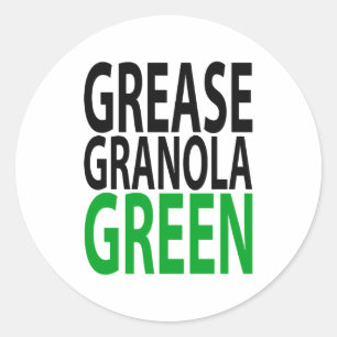 Sticker Rond Chemise T Grease Granola Verte
