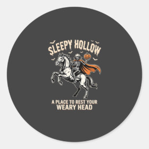 Sticker Rond Chemise T Halloween Sleepy Hollow Cavalier sans tê