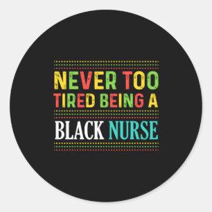 Sticker Rond Chemise T-shirt histoire afro-américaine infirmièr