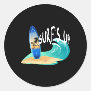 Sticker Rond Chemise T Surf's Up
