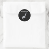Sticker Rond Chemise T Vegan Drôle Avec Image Dinosaure (Sac)