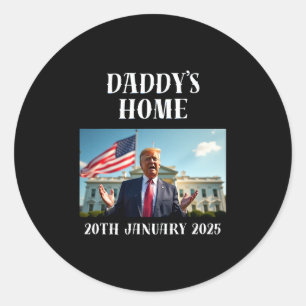 Sticker Rond Chemise Trump Daddy's Home