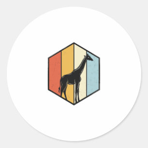Sticker Rond Chemise vectorielle de safari géométrique girafe v
