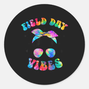 Sticker Rond Chemise Vibes De La Journée Pour Les Enfants Ensei