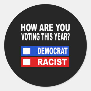 Sticker Rond Chemises anti Trump anti républicain démocrate vot