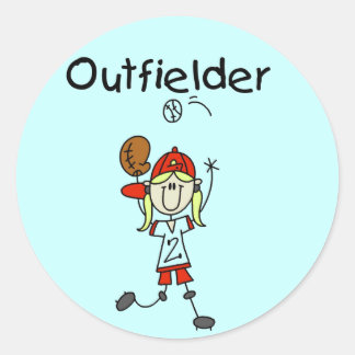 Sticker Rond Chemises de baseball pour filles et cadeaux