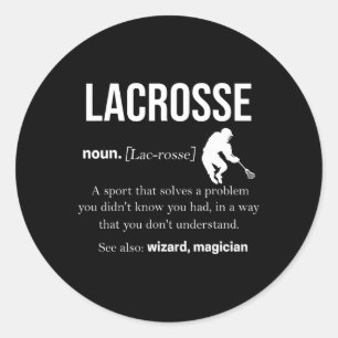 Sticker Rond Chemises de crosse Mens Lacrosse Joueur Lâcheuse B
