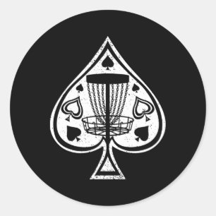 Sticker Rond Chemises de Disc Golf Hommes Disc Golf Tee As de P