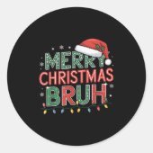 Sticker Rond Chemises de Noël Pour Enfants Garçons Femmes Joyeu (Devant)