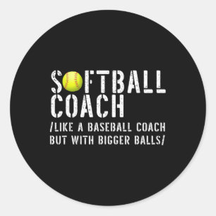 Sticker Rond Chemises de softball Chemises de papa de softball
