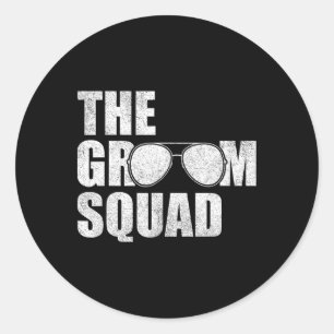 Sticker Rond Chemises de soirée d'enterrement de vie de garçon