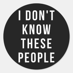 Sticker Rond Chemises de vacances familiales - Je ne connais pa