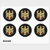 Sticker Rond Chemises et cadeaux allemands d'aigle (Feuille)