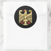 Sticker Rond Chemises et cadeaux allemands d'aigle (Sac)