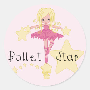 Sticker Rond Chemises et cadeaux Ballet Star