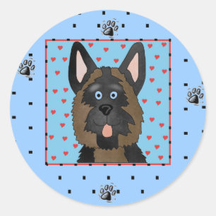 Sticker Rond Chemises et cadeaux bergers allemands