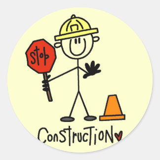 Sticker Rond Chemises et cadeaux de construction de base