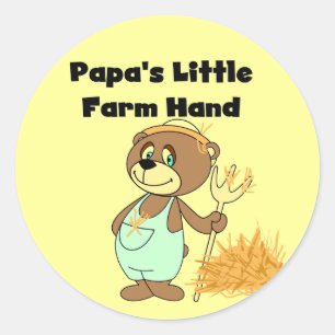 Sticker Rond Chemises et cadeaux de petite ferme de Papa