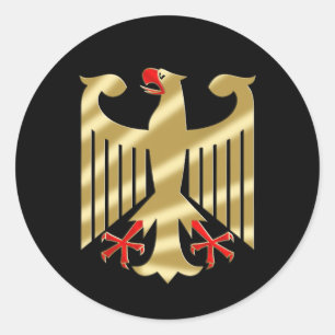 Sticker Rond Chemises et cadeaux d'Eagle d'Allemand