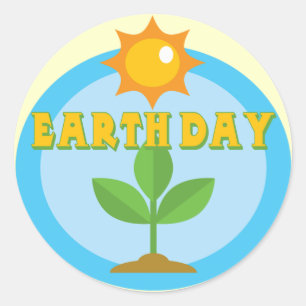 Sticker Rond Chemises et cadeaux d'Earthday