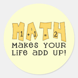 Sticker Rond Chemises et cadeaux en mathématiques