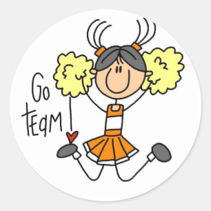 Sticker Rond Chemises et Cadeaux Orange pour Supportrices au Fi