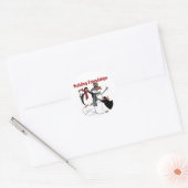 Sticker Rond Chemises et cadeaux Penguins Building Friendship (Enveloppe)