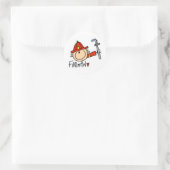 Sticker Rond Chemises et cadeaux pompiers (Sac)
