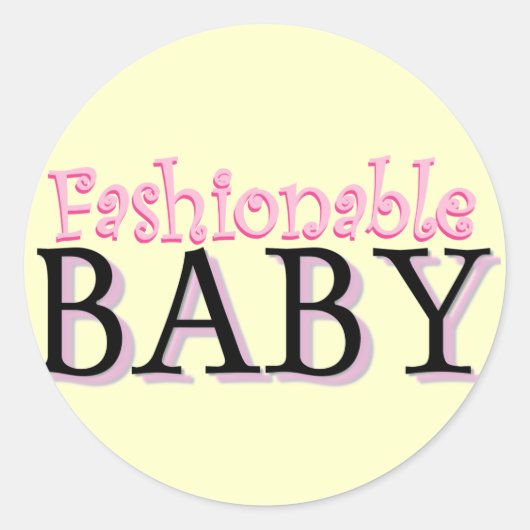 Sticker Rond Chemises et cadeaux pour bébés à la mode (Devant)
