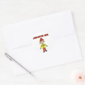 Sticker Rond Chemises et cadeaux pour maman pompier (Enveloppe)