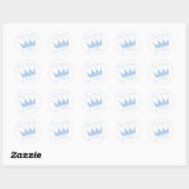 Sticker Rond Chemises et cadeaux Prince Crown 3e anniversaire (Feuille)