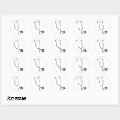 Sticker Rond Chemises et cadeaux Stethoscope (Feuille)