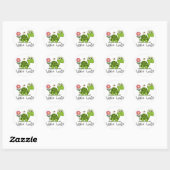 Sticker Rond Chemises et cadeaux Tortue Lover (Feuille)