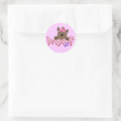 Sticker Rond Chemises et cadeaux Woof Dog Pink (Sac)