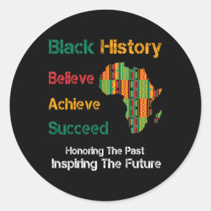 Sticker Rond Chemises Juneteenth Femmes Hommes Carte d'Afrique