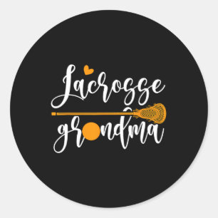 Sticker Rond Chemises Lacrosse Grand-Mère Pour Femmes Avec St C