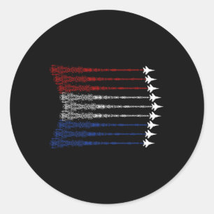 Sticker Rond Chemises Patriotiques Pour Hommes Jet 4 juillet Ch