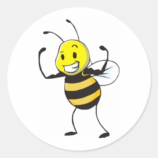 Sticker Rond Chemises personnalisées : Chemises d'abeilles musc (Devant)