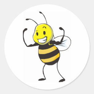 Sticker Rond Chemises personnalisées : Chemises d'abeilles musc