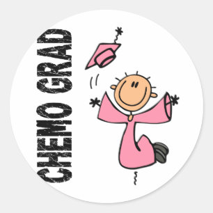 Sticker Rond CHEMO rose GRAD 1 (Cancer du sein)