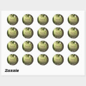 Sticker Rond Chêne Arbre Forêt Enchantée Jardin Favoriser Stick (Feuille)