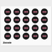 Sticker Rond Chenille Patch scintillant Xoxo Saint-Valentin Cœu (Feuille)