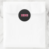 Sticker Rond Chenille Patch scintillant Xoxo Saint-Valentin Cœu (Sac)