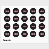 Sticker Rond Chenille Patch Sparkling Xoxo Valentines Day (Feuille)